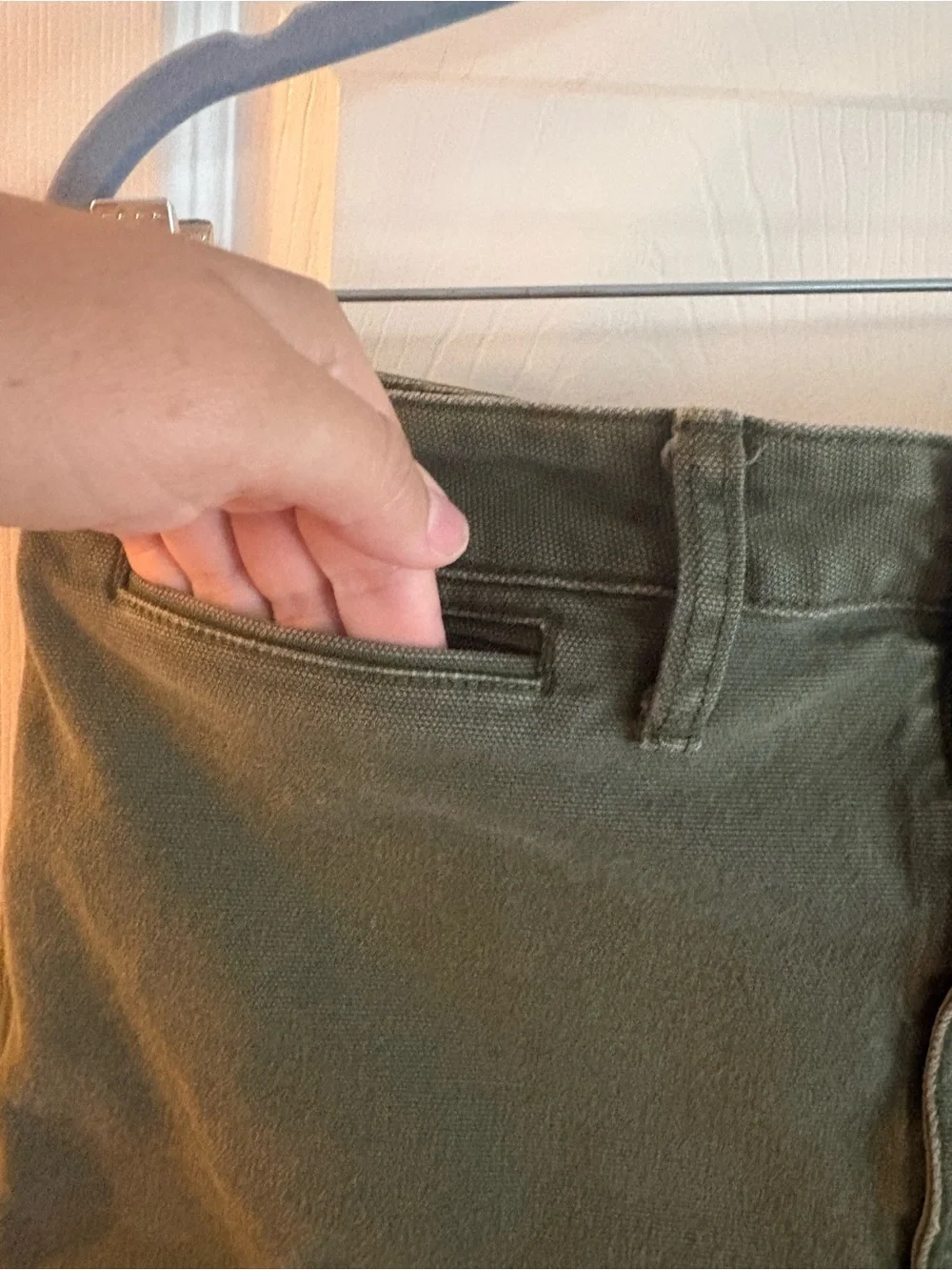 Madewell mini shorts olive green pockets cotton comfy summer beach vacation 29